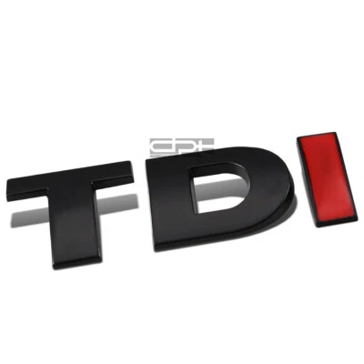 $7.28 • Buy Fit VW Tdi Golf/Jetta Metal Bumper Trunk Door Grill Emblem Decal Badge Black Red