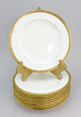 1910 Great Set 11 Antique Mintons Gold Gilt Rim Dinner Plates 10 3/8  • $180