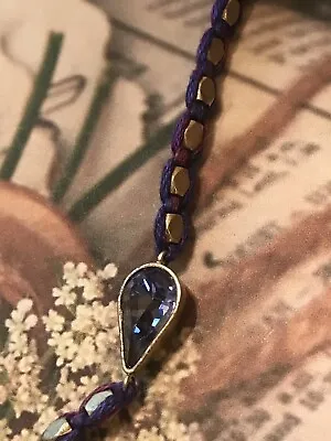 SILPADA KRB0064 Violet Gem Bracelet Swarovski Crystal & Brass New • $31.99