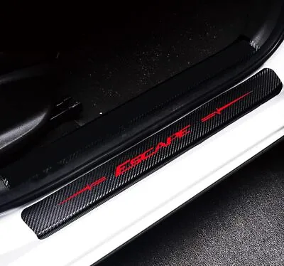 4Pcs Ford Escape Car Door Sill Protector Reflective Carbon Fiber Sticker Guard • $28.84