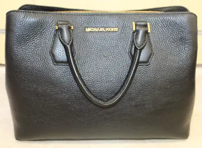 Michael Kors Camille Black Pebbled Handbag *Pre-owned* FREE SHIPPING • $119.99