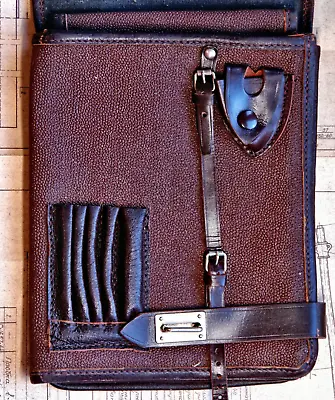 Vintage Leather Military Bag Map Rare Case Tablet Planshet Soviet Army Avgan Uss • $56.05