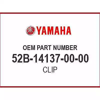 Yamaha CLIP 52B-14137-00-00 OEM NEW • $2.52