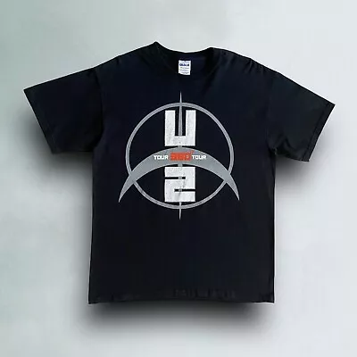 U2 360 Tour T-Shirt USA Y2K 2009 Black Mens L Band Tee Concert Music Art USA • $15.77