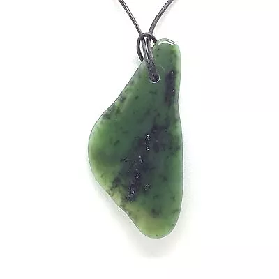 $47.96 • Buy Siberian Jade Pebble Pendant Green Nephrite Jade Stone Necklace Siberia #25