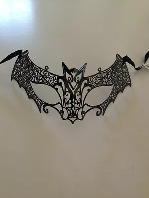  Black Laser Cut Metal Bat Venetian Masquerade Porm Wedding Party Mask Men Women • $9.85