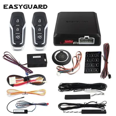 EASYGUARD PKE Burglar Alarm Finger Start Auto Start Trunk Release Shock Sensor • $129.99