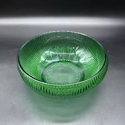 Vintage E. O. Brody Emerald Green Glass Ribbed Bowl Cleveland Mid Century • $5.58