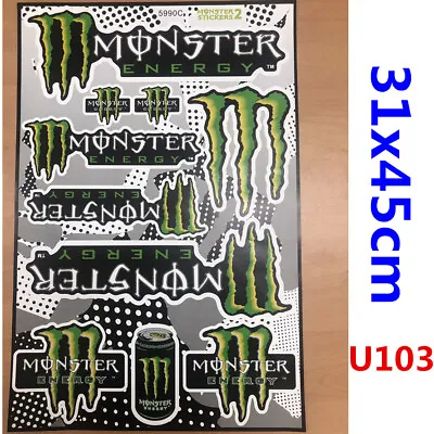 Monster Sticker Decal Sheet Car Dirt ATV Quad Motorcycle Motocross MX PIT BIKE • $8.49