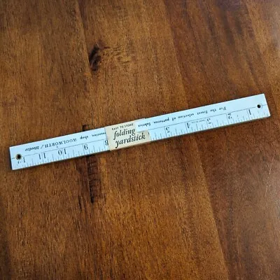 Vintage Foldable Plastic Yardstick Measuring Stick Yard Ruler Woolworth Woolco • $12