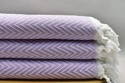 Turkish Bed Cover Cotton Throw Blanket Bed Throws Sofa Cover Lilac Lvrk • £27