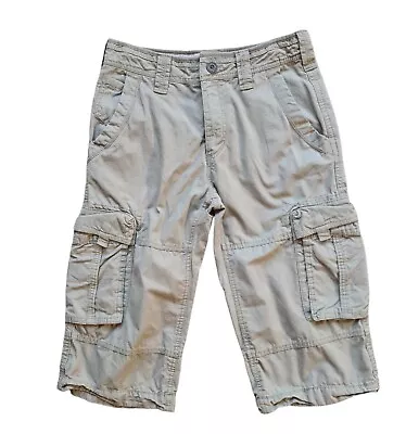 Fat Face Mens Cargo Shorts 30W Beige Sand Long Heavy Military 100% Cotton  • £24.99