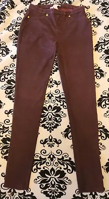 EUC Michael Kors Women’s Leggings Size XS Color Burgundy Black Pants Work MK • $14.89