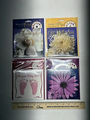 Lot Of 4 Music CD Greeting Cards 2001 - Brand New Still Sealed • $12