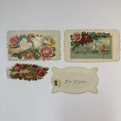 Vintage Victorian Die Cut Handout Small Friendship Cards   • $22.88