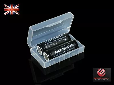 2x Ampsplus 18500 1200mAh Battery 3.7V IMR 12A Flat Lithium Rechargeable Battery • £9.89