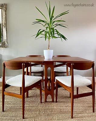 Danish Inspired Mid-Century 1960s Teak Jentique Dining Chairs And Table • £599