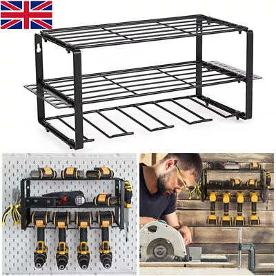 Power Tool Storage Wall Mount Workshop Garage Tool Organiser Electric Drill Rack • £18.67