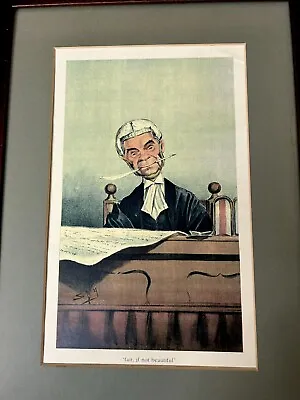 Vintage Vanity Fair Legal Print Chromolithograph By Spy Framed Without Glass • £35
