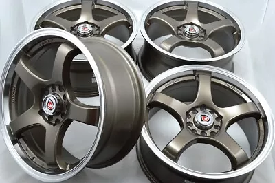 Set Of 4 New DDR Fuzion 17x7.5 5x100/114.3 38mm Offset Bronze 17  Wheels Rims • $659