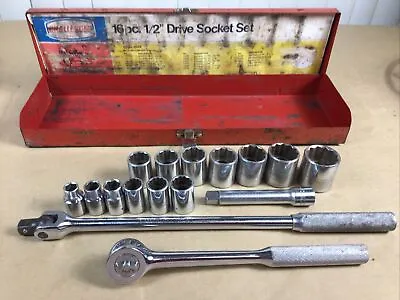 Vintage Challenger By PROTO USA 16  Piece  Socket Set 1/2” Drive 2504A • $48.90