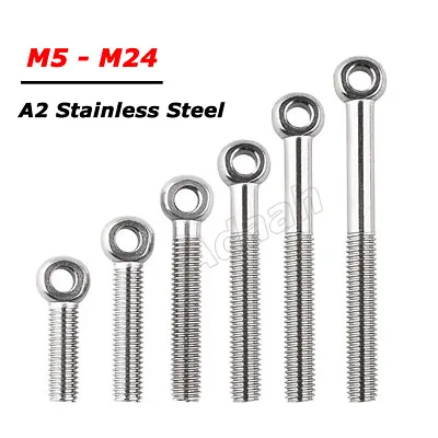 M5 - M24 Eye Screw Eyebolt O-Ring Eyelet Screw Fastener DIN 444 A2 304 Stainless • $2.55