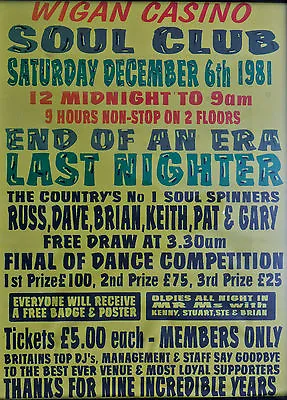  Wigan Casino Soul Club Vintage Music Poster Art - 0361  • £6.99