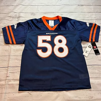 NFL Denver Broncos Blue Jersey Von Miller #58 Youth Size Large 14/16 • $24.95