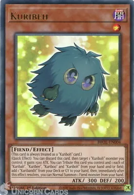 BROL-EN004 Kuribeh Ultra Rare 1st Edition Mint YuGiOh Card • £0.99