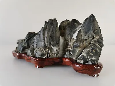 Suiseki Mountain And Waterfall Viewing Stone Bonsai Zen Japanese Abekawa 885g • $285