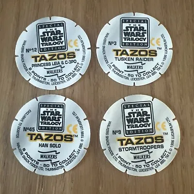 4 X Star Wars Trilogy Walkers Tazos See Pics  • £1