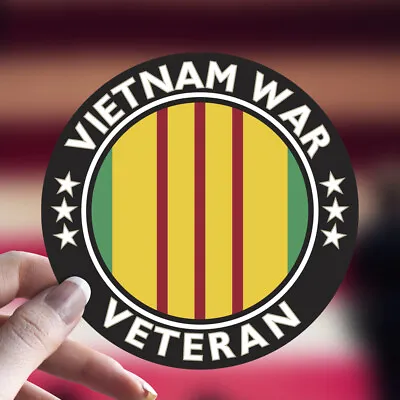 Vietnam War Veteran Decal/Sticker Car Window Round Die Cut • $3.99