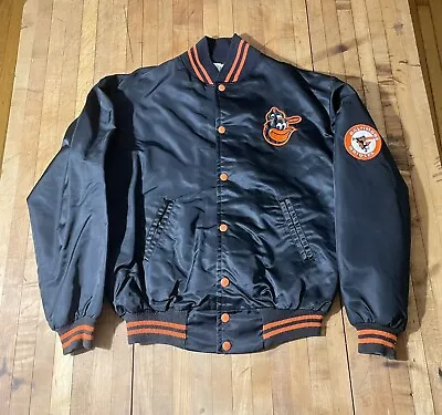 Vintage MLB Baltimore Orioles Satin Bomber Jacket Small 44” Chest USA 70s 80s 90 • $199.99