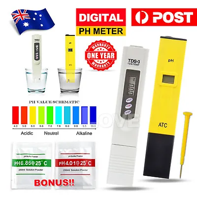 Premium Digital PH Meter / TDS Tester Aquarium Pool SPA Water Quality Monitor AU • $7.45