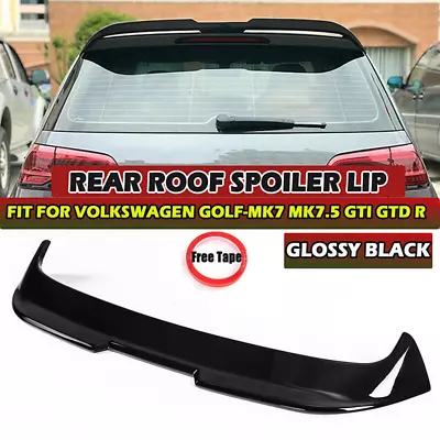 Fits 2014-2020 R Vw Golf7 Mk7 Mk7.5 Gloss Black Style Rear Window Roof Spoiler • $64.03