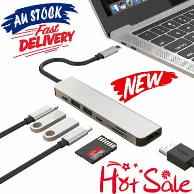 7 In 1 Multiport USB-C Hub Type C To USB 3.0 4K HDMI Adapter For Macbook Pro/Air • $21.92