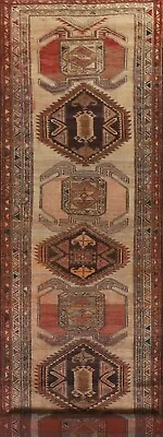 Vintage Ardebil Tribal 14 Ft. Long Runner Rug Handmade Hallway Carpet 4x14 • $906.36