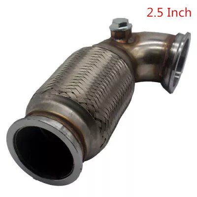 Garrett 2.5  V-Band Down Pipe Low Profile 90 Degree Flex Bellow Pipe Stainless • $68.99