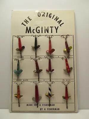 Store Card Display Of 12 Mcginty Fishing Lures • $65