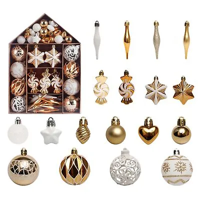 73Pcs Christmas Decorations Baubles Xmas Tree Balls Party Wedding Ornament Set • $7.99