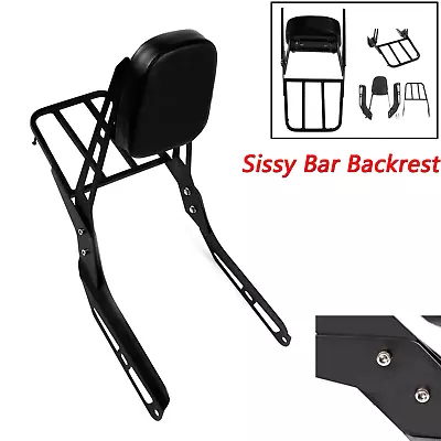 Backrest Sissy Bar W/ Luggage Rack For 2005-2011 Honda VTX1300 VTX1800 N/R/S/T/C • $94.99