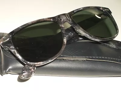 Vintage B&l Ray Ban Pearlized Gray Tortoise G15 Crystal Wayfarer Ii Sunglasses • $487.49
