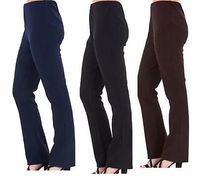 Ladies Nurse Work Carer Stretch Elasticated Trousers 31 Leg 29 Leg 27 Leg UK8-26 • £9.99