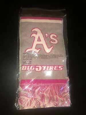 Oakland ATHLETICS A's MLB SCARF BREAST CANCER Pink & Gray 54  X 7 1/2  SGA  • $1