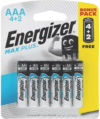 Energizer Max Plus AAA Batteries 4+2 Pack EP92BP4+2 • $11