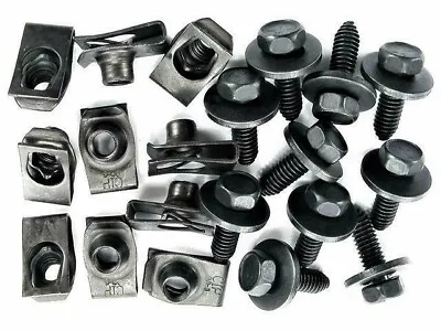 50 Piece Body Bolt And U-nut Clip Kit  25 Of Ea. M8 -1.25 X 25mm.  High Quality • $28