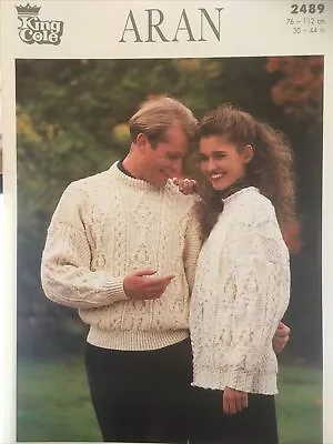 Ladies/Mens Sweaters Knitting Patterns In Aran Size 30 To 44  /76  - 112cm 2489. • £1.95