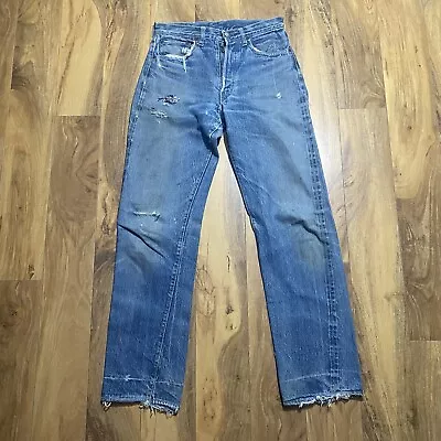 Levis 501 XX Big E True Vintage 50s Redline Hidden Rivets Jeans 1950s 60s 28x30 • $499.99