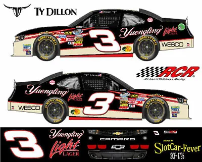 CD-1795 #3 Ty Dillon 2014 Yuengling Beer Camaro DECALS • $6.75