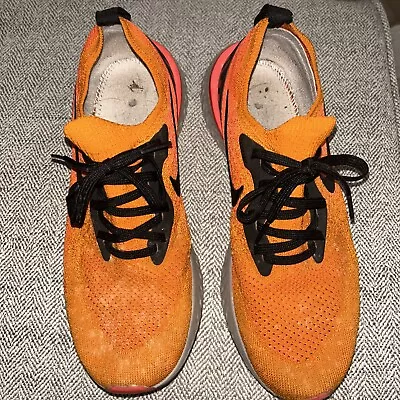 Nike Epic React Flyknit Copper Flash Running Shoes Sneaker Orange  Men’s Sz 9 • $15.99